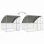 Chenil pour chien vidaXL 4 pièces argenté 26,25 x 6,56 x 6,56 pi