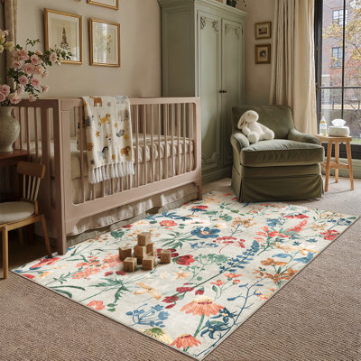 Mira Botanical Floral Area Rug