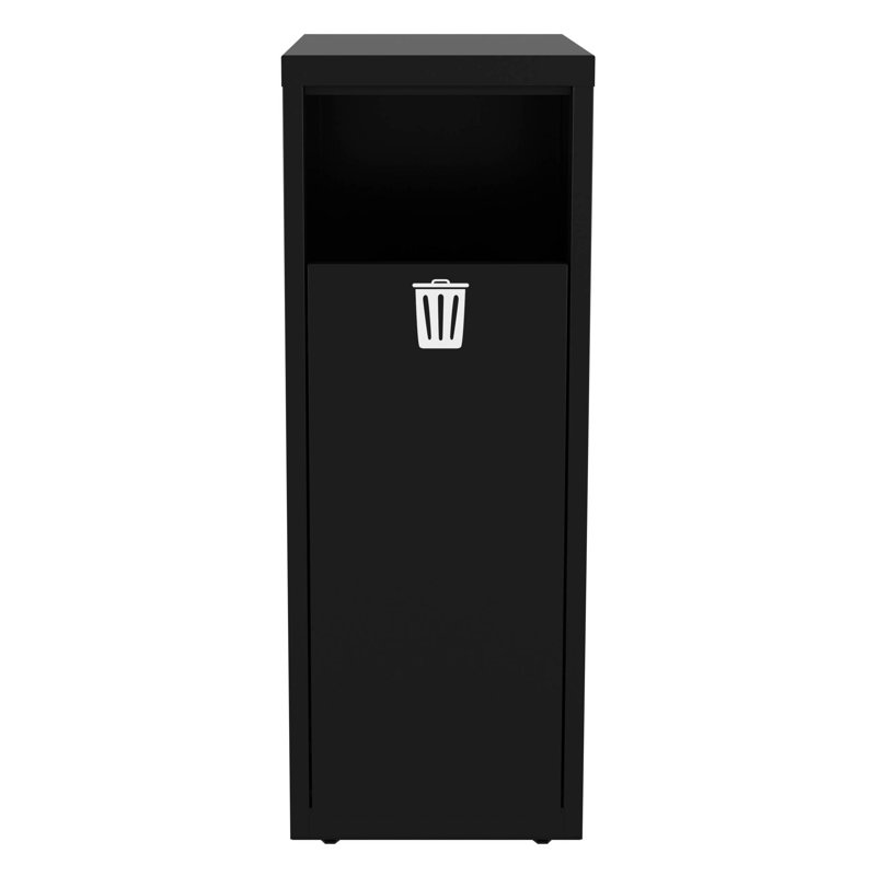 Station de bac de recyclage d'intérieur pour le bureau, Noir