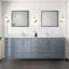 Meuble-lavabo double avec comptoir Carrara-110903932