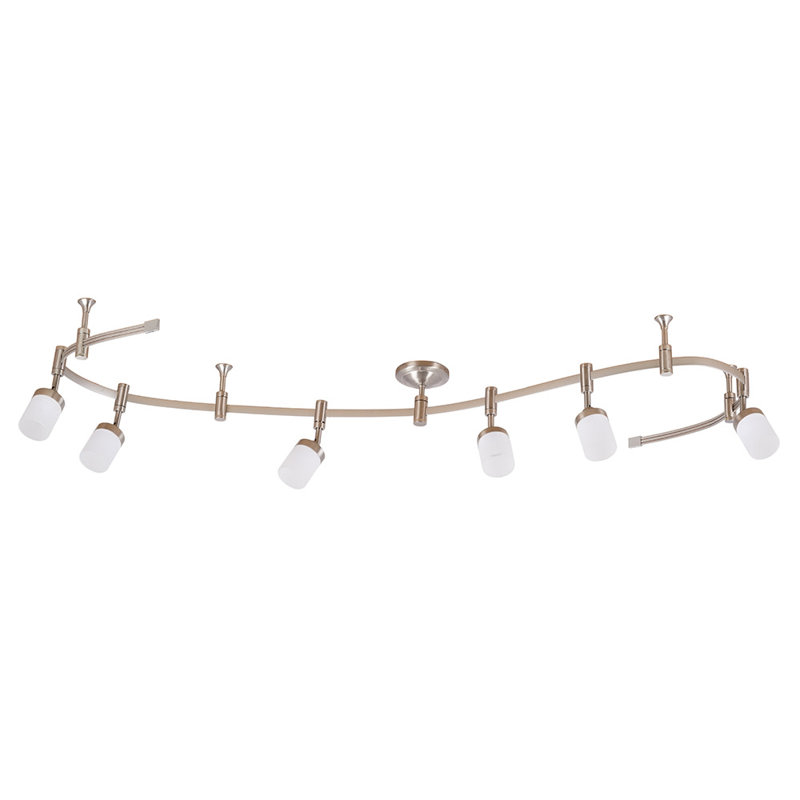 Catalina Brushed Nickel 96'' Adjustable 6-Light LED Track Kit
