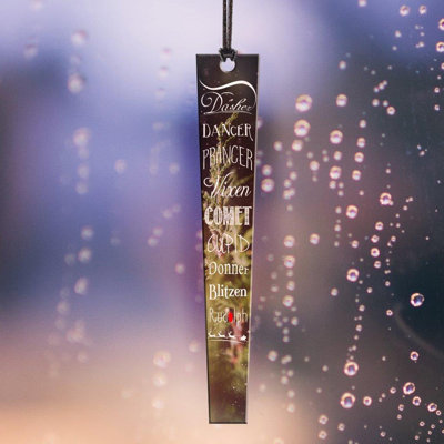 Christmas Reindeer Hanging Icicle Shaped Print