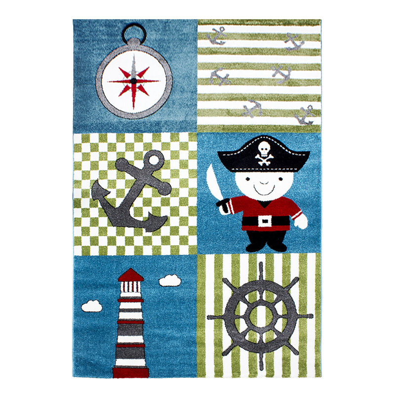 Orville Blue/Green Rug, Rectangle 120 x 170cm