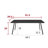 Luxembourg Rectangular Metal Outdoor Dining Table With Umbrella Hole , in. W in. D-86001430-86001433