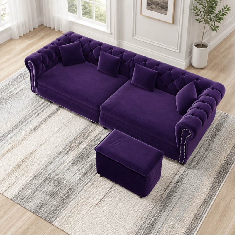 89 " Velvet Sofa Bed