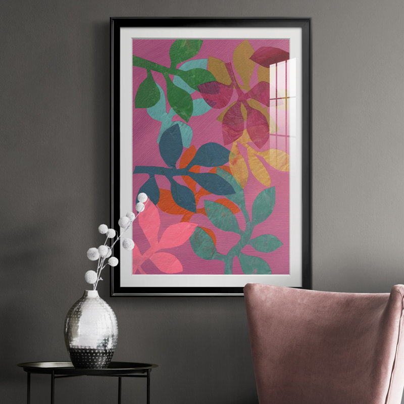 Vivid Stems V - peinture encadrée, H 36,5 po x l 26,5 po x P 1 po, Cadre noir