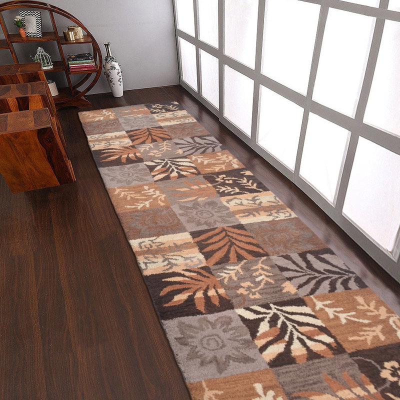 Lydecker Hand Tufted Wool Eco-Friendly Area Rugs - Hallway Runners, Multicolor, Floral Modern Design, High Pile Thick Handmade Anti Skid Area Rugs for Living Room, Bed Room