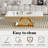Rectangle Coffee Table With Luxury Mirrored Double X-Base-103173091