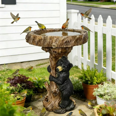 Bain d'oiseaux en résine de 23,6 po pour l'extérieur