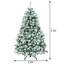 Sapin de Noël artificiel pré-éclairé 4,5 'avec 200 lumières claires/blanches