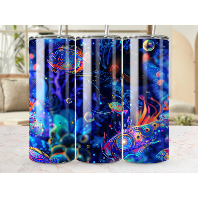 Choose Handmade Tumblers 591 mL Vacuum Insulated Stainless Steel (18/8) Travel Tumbler with Straw