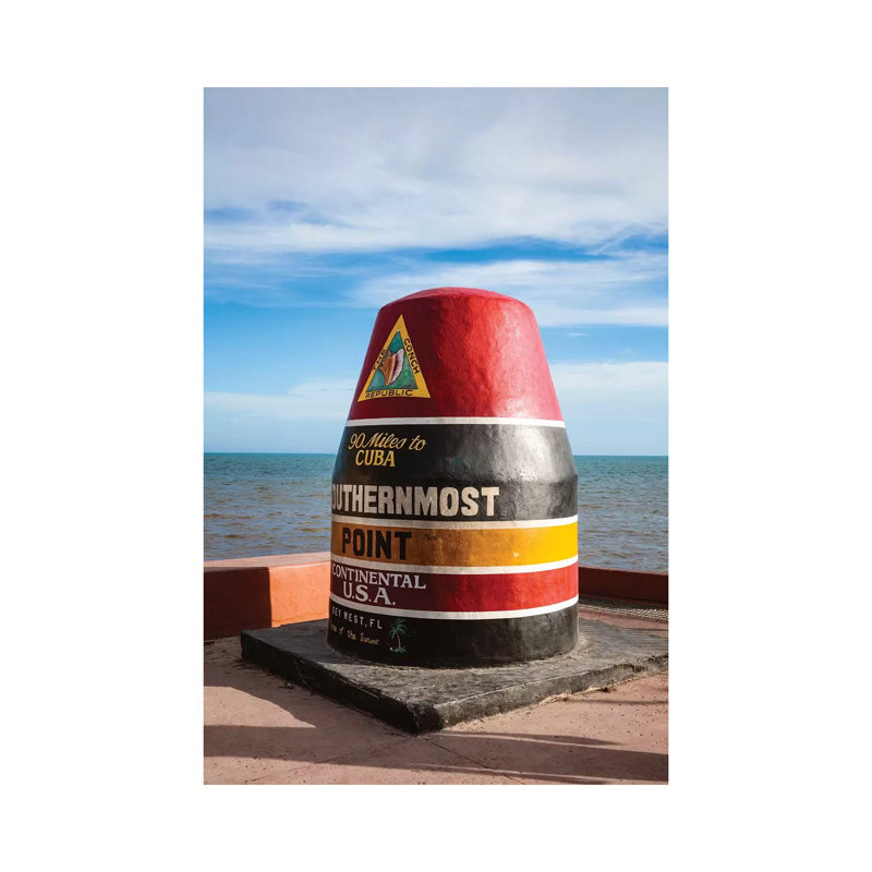 Southernmost Point Of USA by Matteo Colombo - Wrapped Canvas Gallery-Wrapped Canvas Giclée, 20.32 cm H x 30.48 cm W