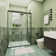 44'' - 48'' W x 72" H Double Sliding Semi-Frameless Shower Door with SGCC Certified Clear Glass