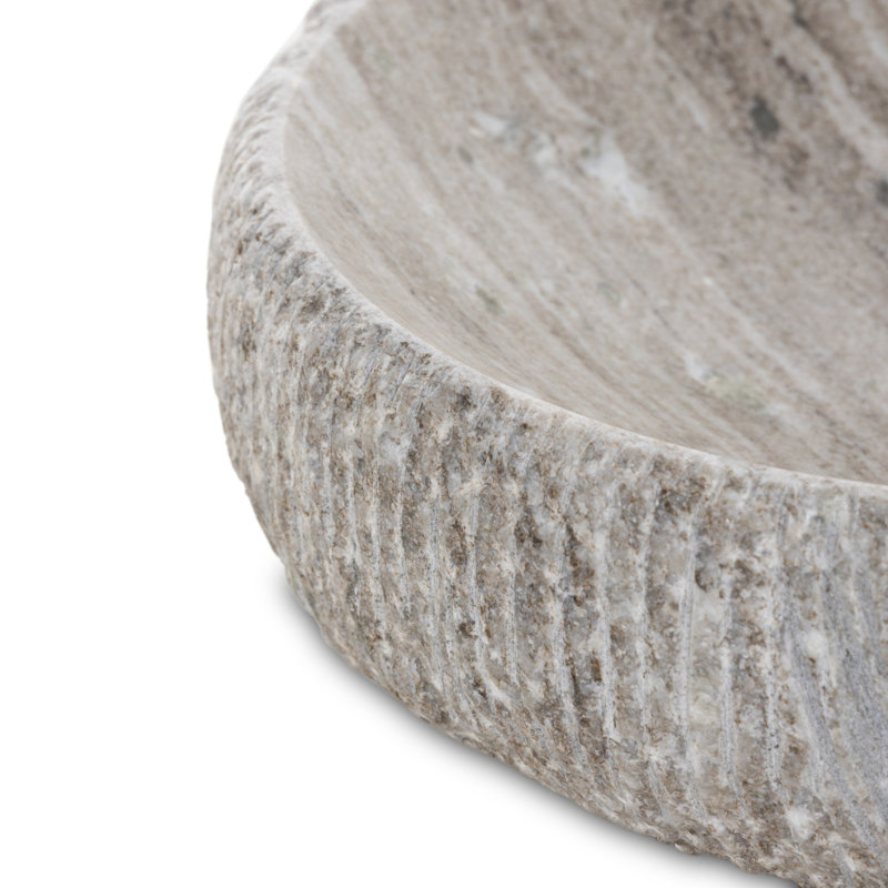 Montero Bowl, Antique White Marble