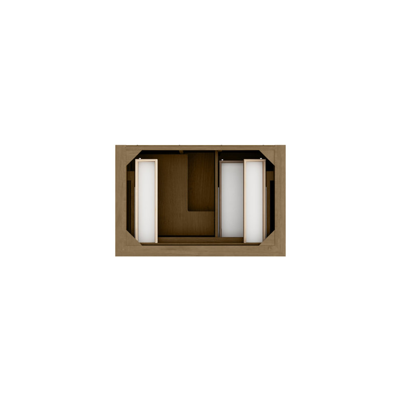 Brookfield 35.75'' W Single Bathroom Vanity Base, Honey Oak