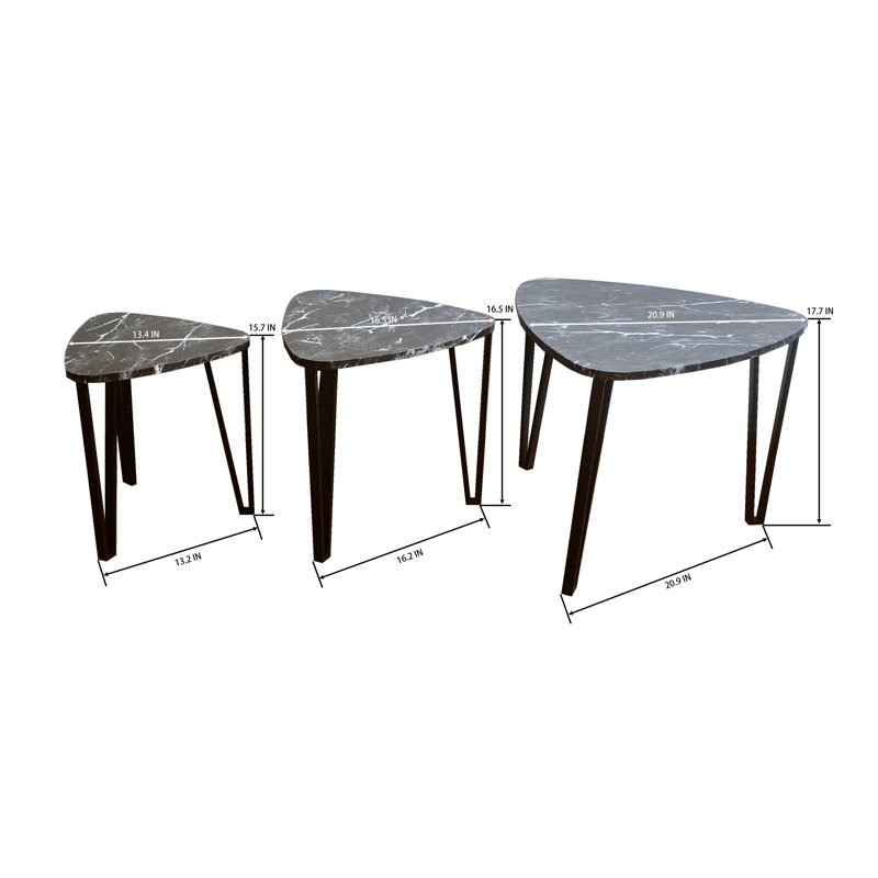 Ensemble de tables basses 2 pièces Judithann