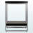 Mina End Table in Gray and Espresso