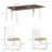 6 - Person Metal Patio Dining Set with Rectangular Table , Cushions Included
