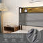 Structure de lit avec 4 tiroirs de rangement et 2 ports USB, cadre de lit plateforme tapissier avec station de charge de tête de lit et support à lattes en métal, aucun sommier nécessaire, gris foncé.-1407961371