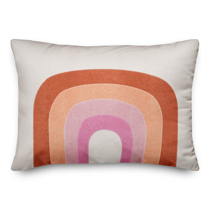 Retro Rainbow Rectangular Pillow Cover & Insert