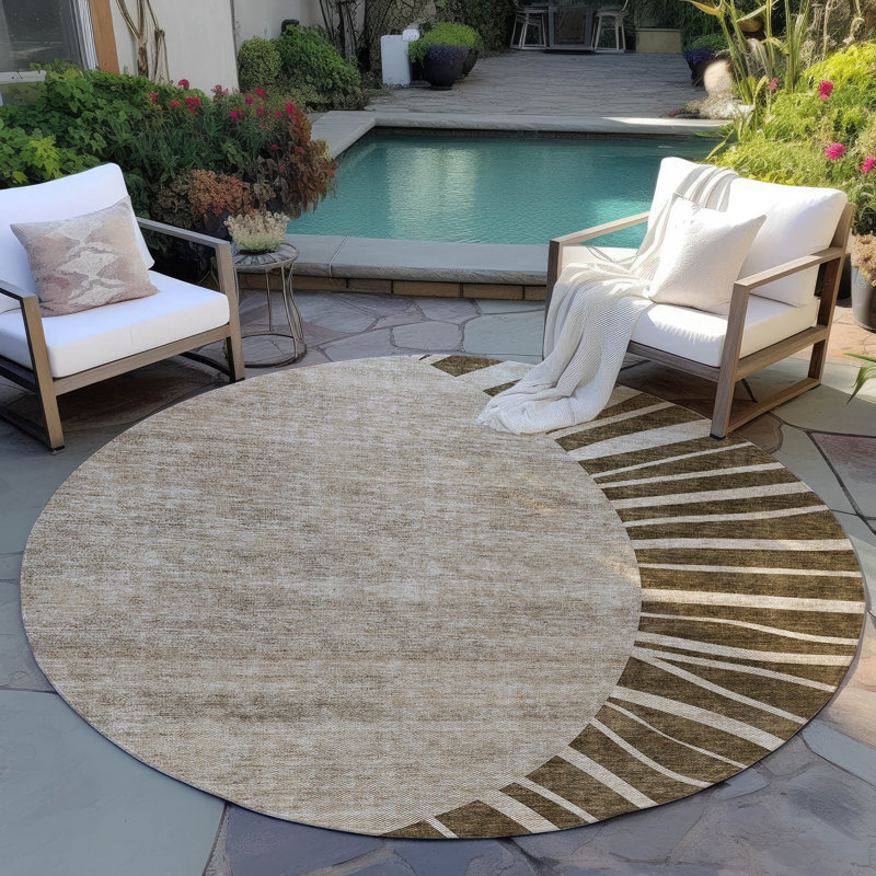 Tapis intérieur / extérieur Ayush, Rond 8 pi