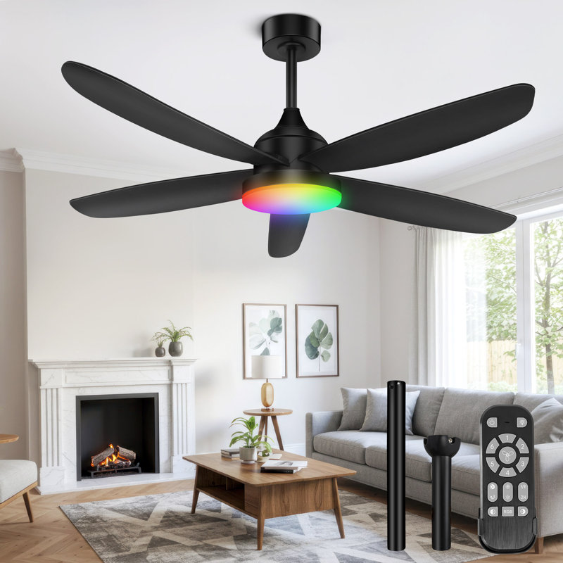 42" RGB Ceiling Fan With Led Light and Remote/App Control