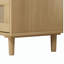Armoire de rangement 31,5 pouces à 3 tiroirs avec tiroirs en rotin, chêne-558473606