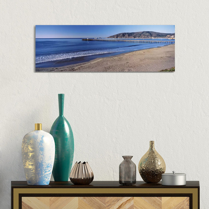 Avila Beach Pier, San Luis Obispo County, California, USA by Panoramic Images - Wrapped Canvas Panoramic Gallery-Wrapped Canvas Giclée