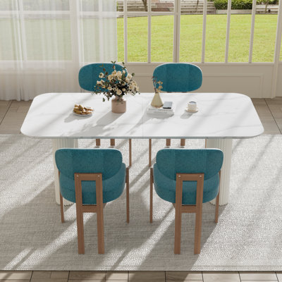 Double Pedestal Dining Table Set