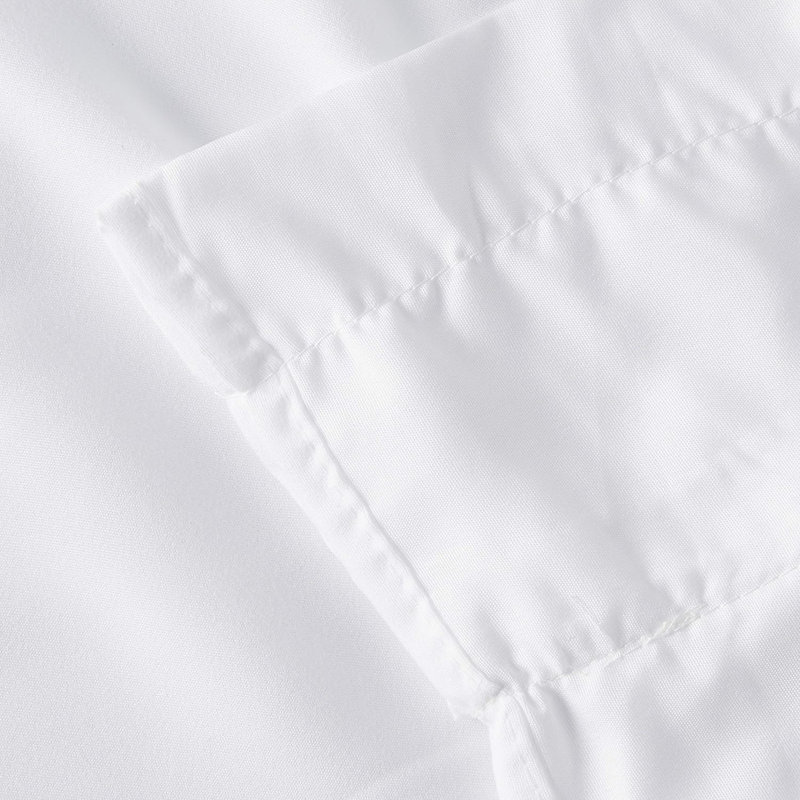 Soshana Pleated Layer Curtains for Living Room, Bedroom White 84" x 40" Rod Pocket Header Curtain