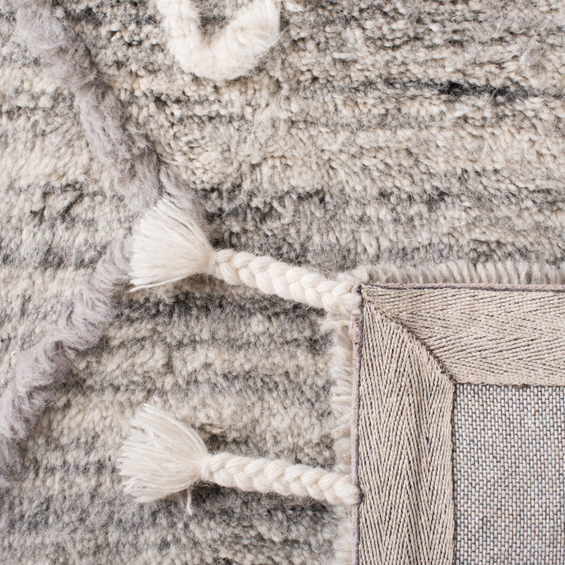 Powell Hand Tufted Wool Geometric Rug, Rectangle 4' x 6'