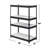 4 Tier Rectangular Bookcase With Adjustable Shelf Option, Metal Structure In Black Tone, Natural Color Mix, Kd Design For Easy Assembly, 32 Deep Of This Product, 17 Wide 48 High Product Shelves