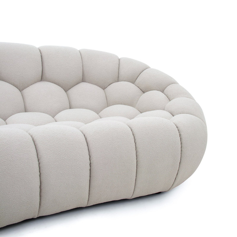 Blodget Upholstered 86.6'' Loveseat, Beige, 28.7" H x 104.7" W x 45.3" D