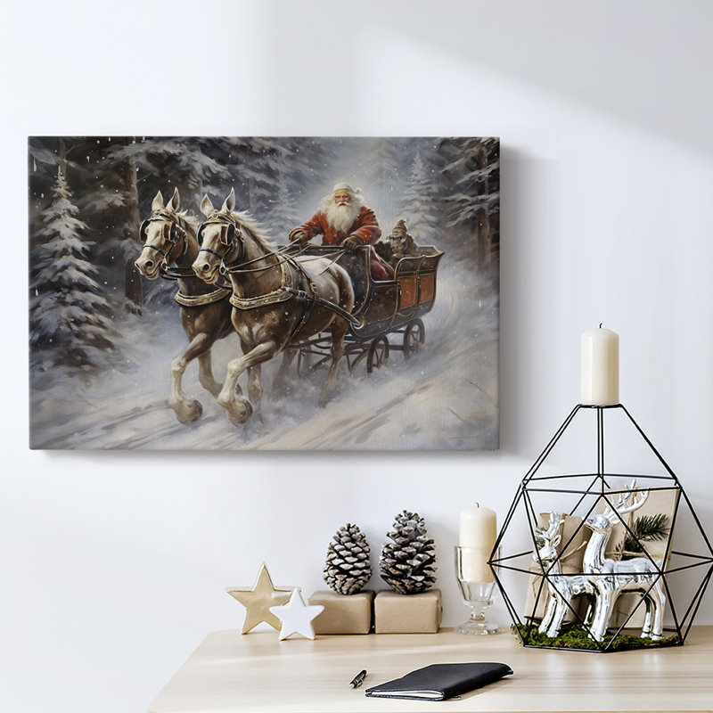 Christmas Holiday Arts - Toile tendue avec châssis, H 24 po x l 36 po