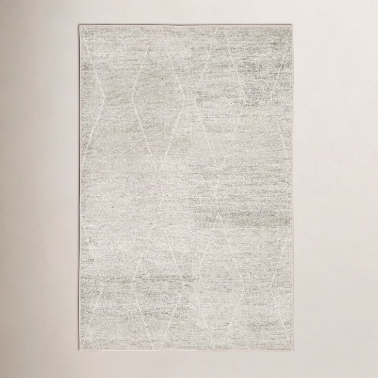 Flensburg Light Blue Ivory Hand-Knotted Rug, Rectangle 9' x 13'