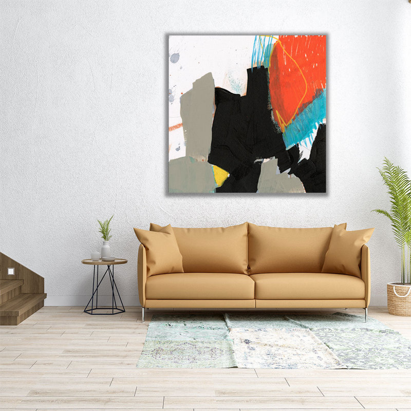Primaire action II - reproduction d'art sur toile, H 20 po x l 20 po