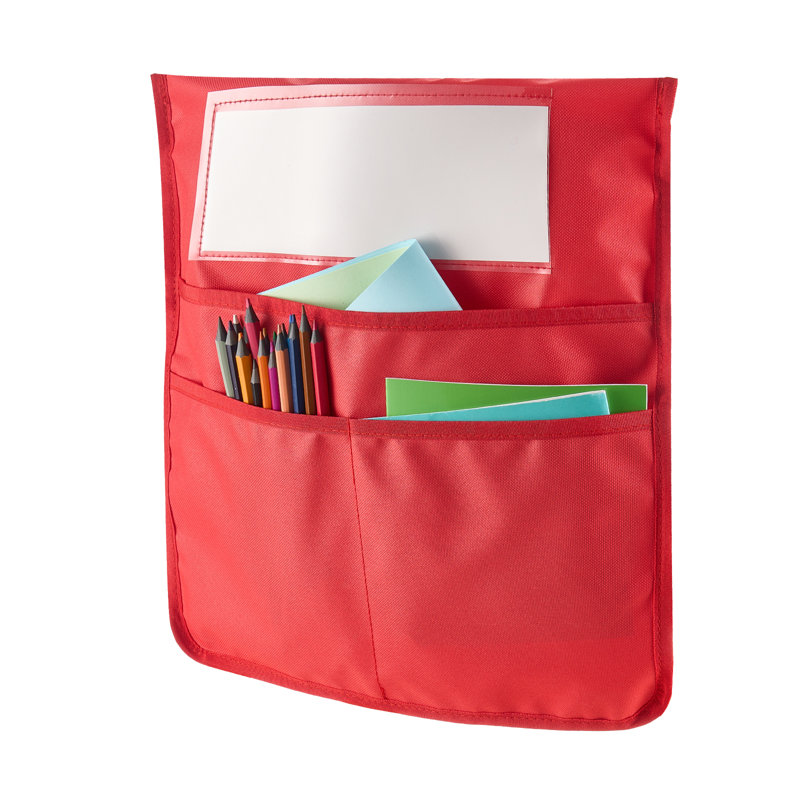 Chair Pockets for Classroom 24 Pack Seat Pocket with Name Tag 6 Colours