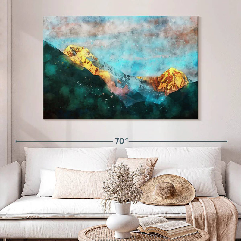 Avery Mountain Abstract Landscape, 34" H x 51" W