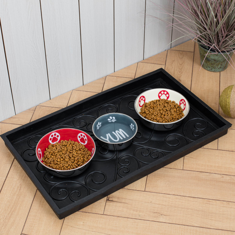 Eco-Friendly Black and Tan Coir Rubber Boot Tray