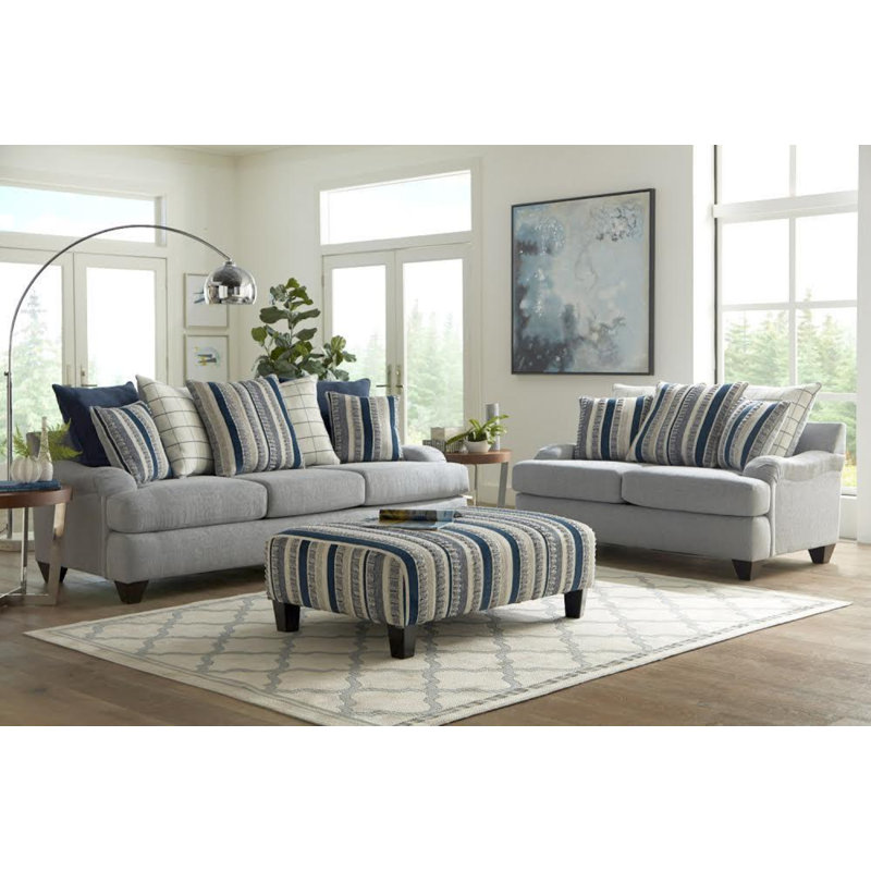 Repose-pieds rectangulaire en faux cuir 48 po Reigate