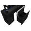 Ensemble de coiffeuse noire avec tabouret-1110702751