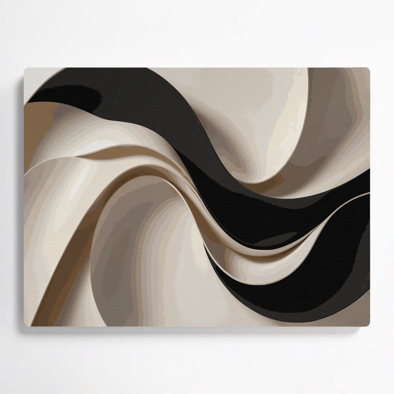 Gradient abstrait 40, art mural en métal beige