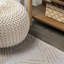 Sumeyya High-Low Pile Art Deco Geometric Beige Indoor/Outdoor Rug-555564433