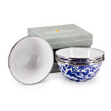 Cobalt Swirl Enamelware Rice Bowl