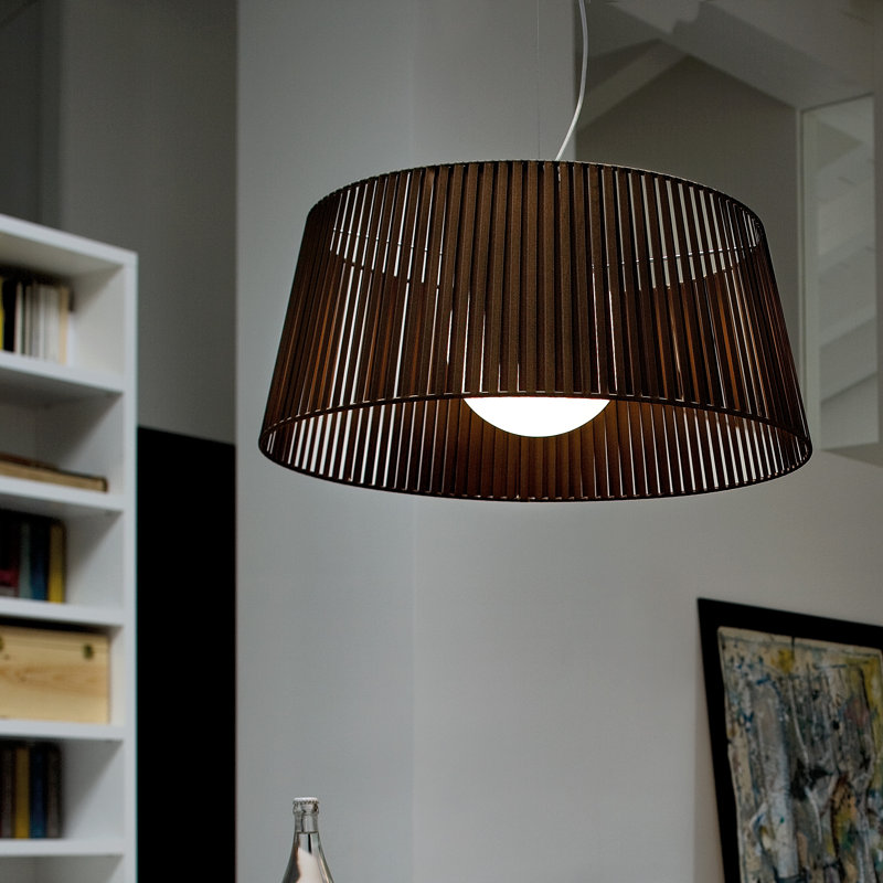 Ribbon 1 - Light Pendant, Mocha, Matte Black, 84.6" H x 23.6" W x 23.6" D