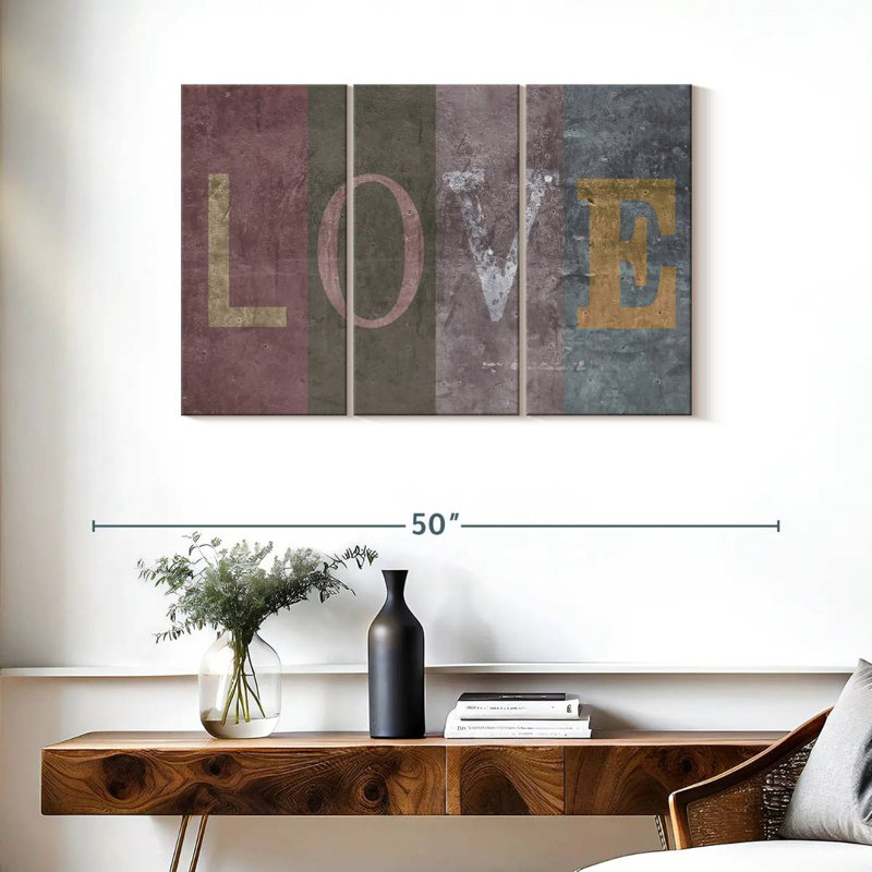 Impression sur toile, "Love sign", H 38 po x l 24 po x P 1,25 po