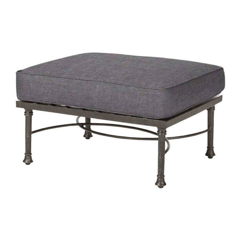 Florence Sectional Ottoman with Cushion, Desert Bronze, Cast Slate Sunbrella® Plainweave