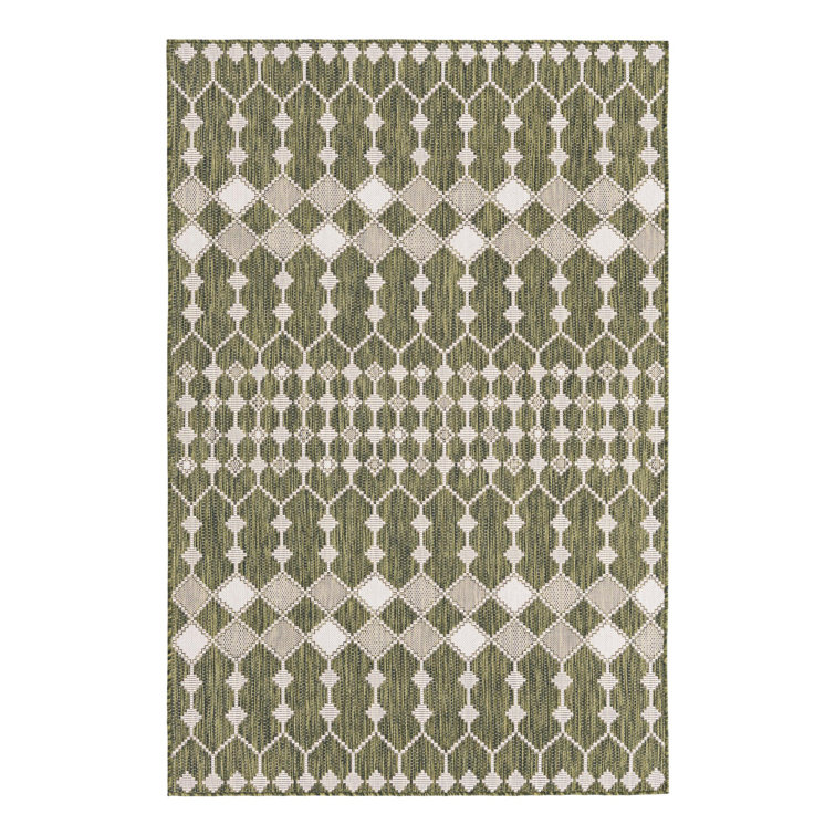 Green Traliccio Indoor/Outdoor Trellis Rug