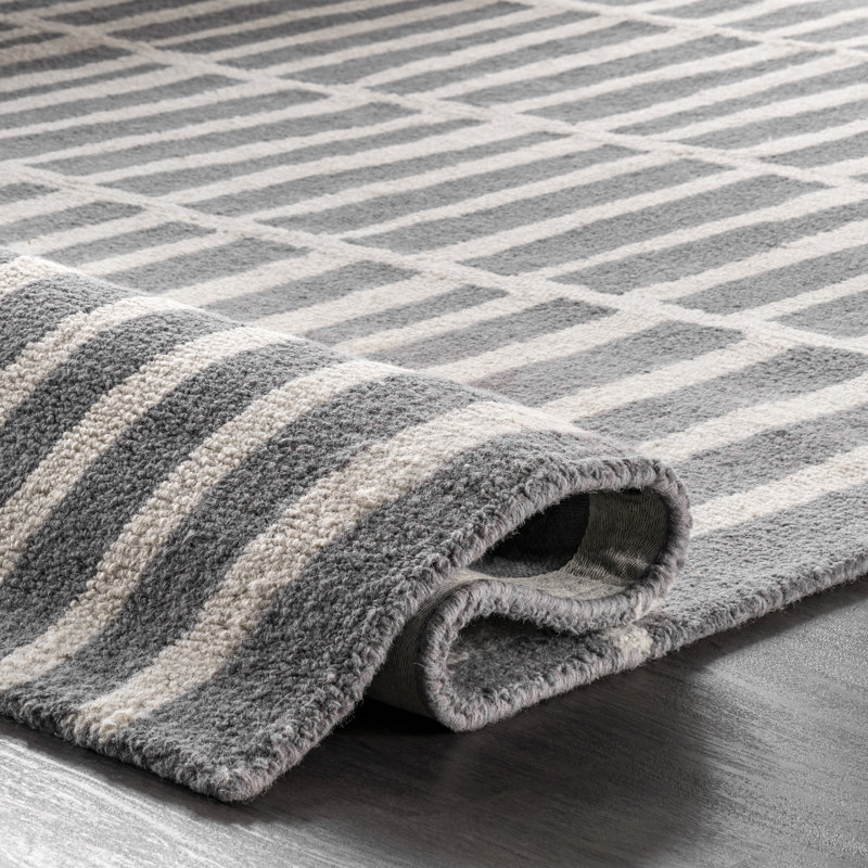 Wool Abstract Indoor Rug, Rectangle 7'6" x 9'6"
