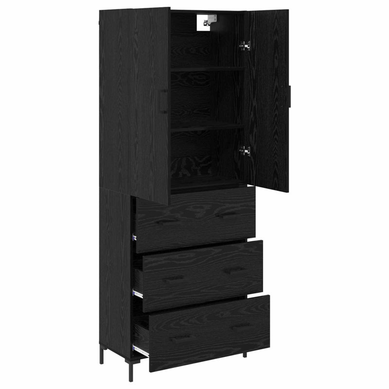 69.5cm Sideboard, Black Oak